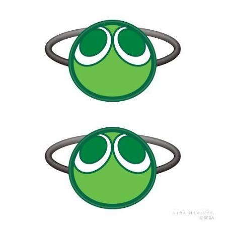 Puyo Puyo Hair Ties - Green Puyo